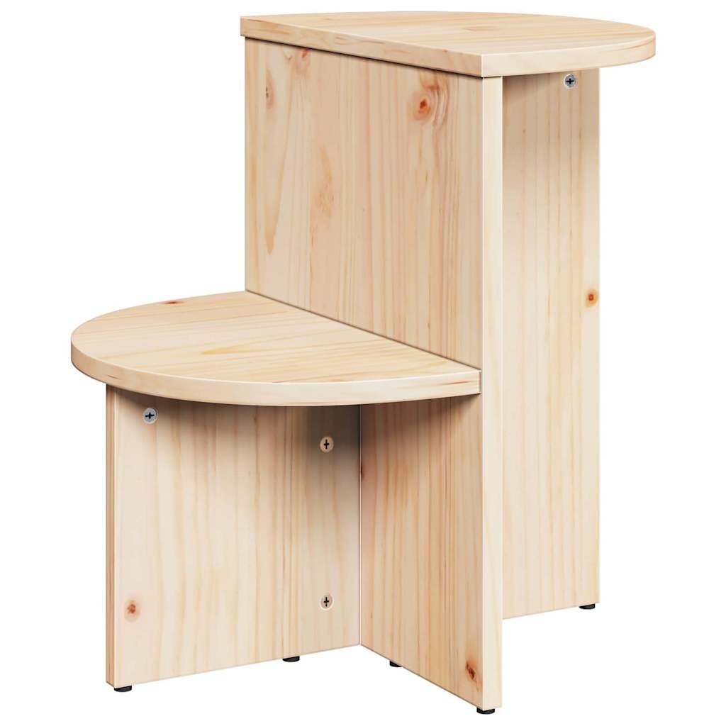 vidaXL Couchtisch Natur 50 x 40 x 50 cm Massivholz Kiefer