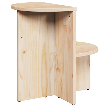 vidaXL Couchtisch Natur 50 x 40 x 50 cm Massivholz Kiefer
