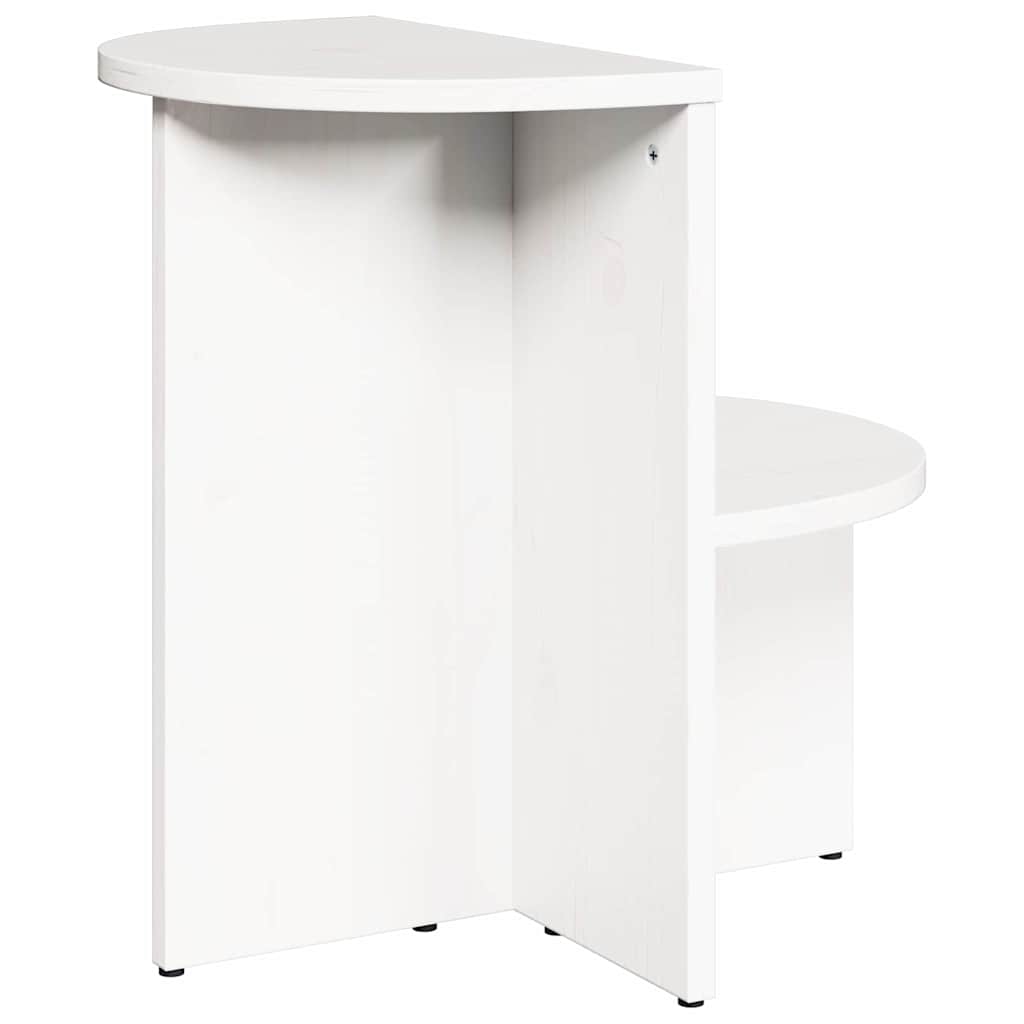 vidaXL Couchtisch Weiß 50 x 40 x 50 cm Massivholz Kiefer