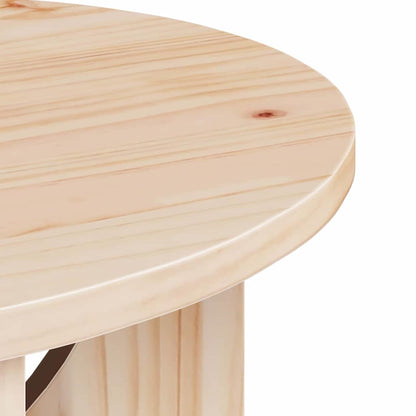 vidaXL Couchtisch Natur 50 x 50 x 35 cm Massivholz Kiefer