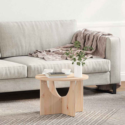 vidaXL Couchtisch Natur 50 x 50 x 35 cm Massivholz Kiefer