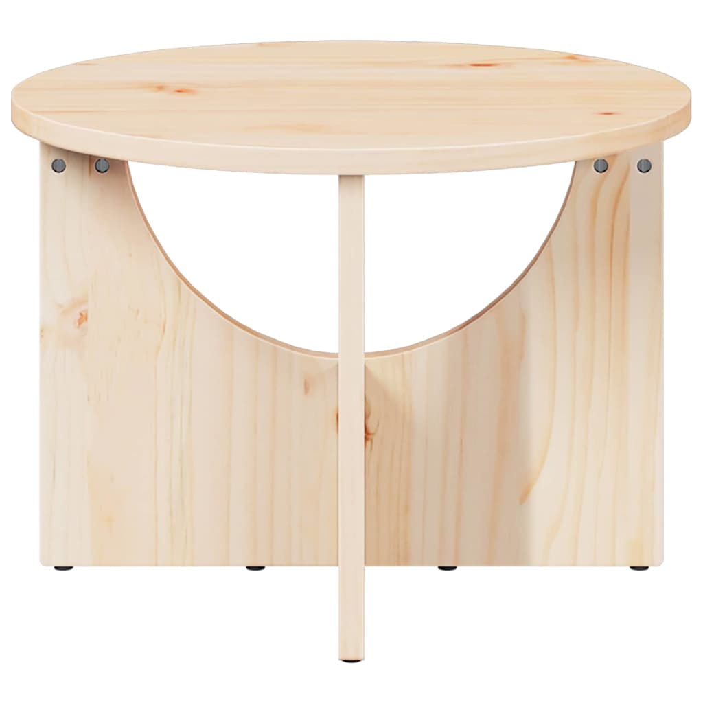 vidaXL Couchtisch Natur 50 x 50 x 35 cm Massivholz Kiefer