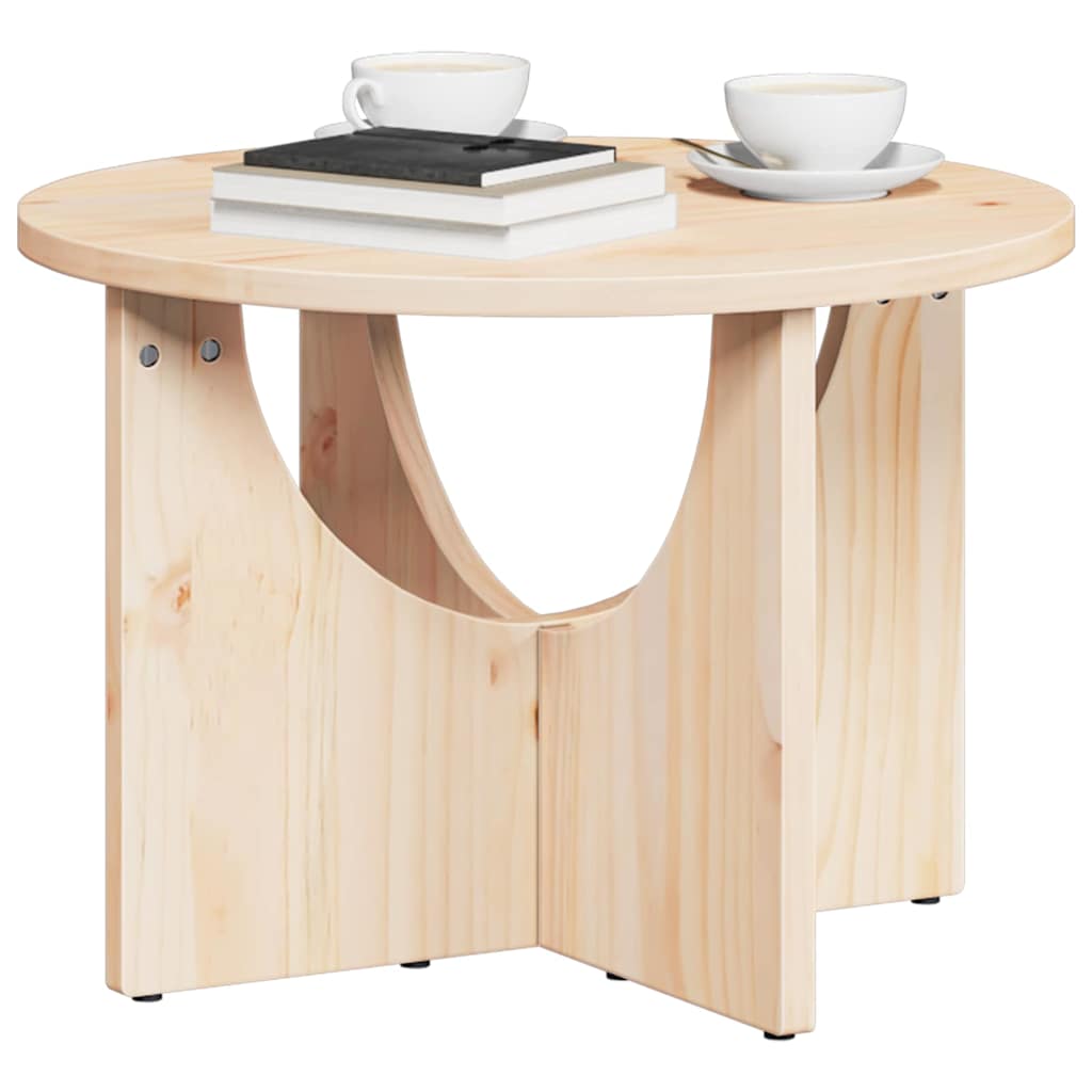 vidaXL Couchtisch Natur 50 x 50 x 35 cm Massivholz Kiefer