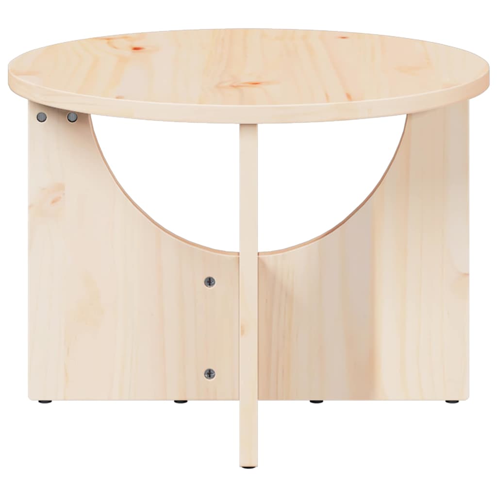 vidaXL Couchtisch Natur 50 x 50 x 35 cm Massivholz Kiefer