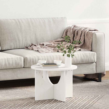 vidaXL Couchtisch Weiß 50 x 50 x 35 cm Massivholz Kiefer