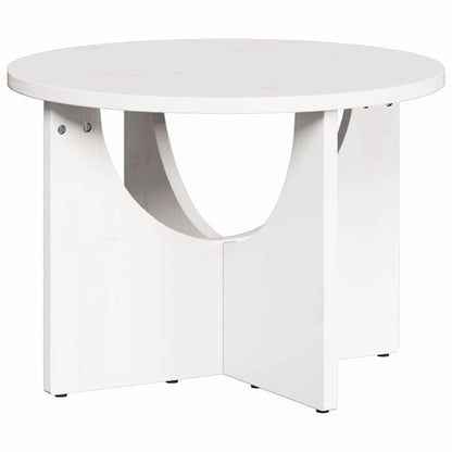 vidaXL Couchtisch Weiß 50 x 50 x 35 cm Massivholz Kiefer