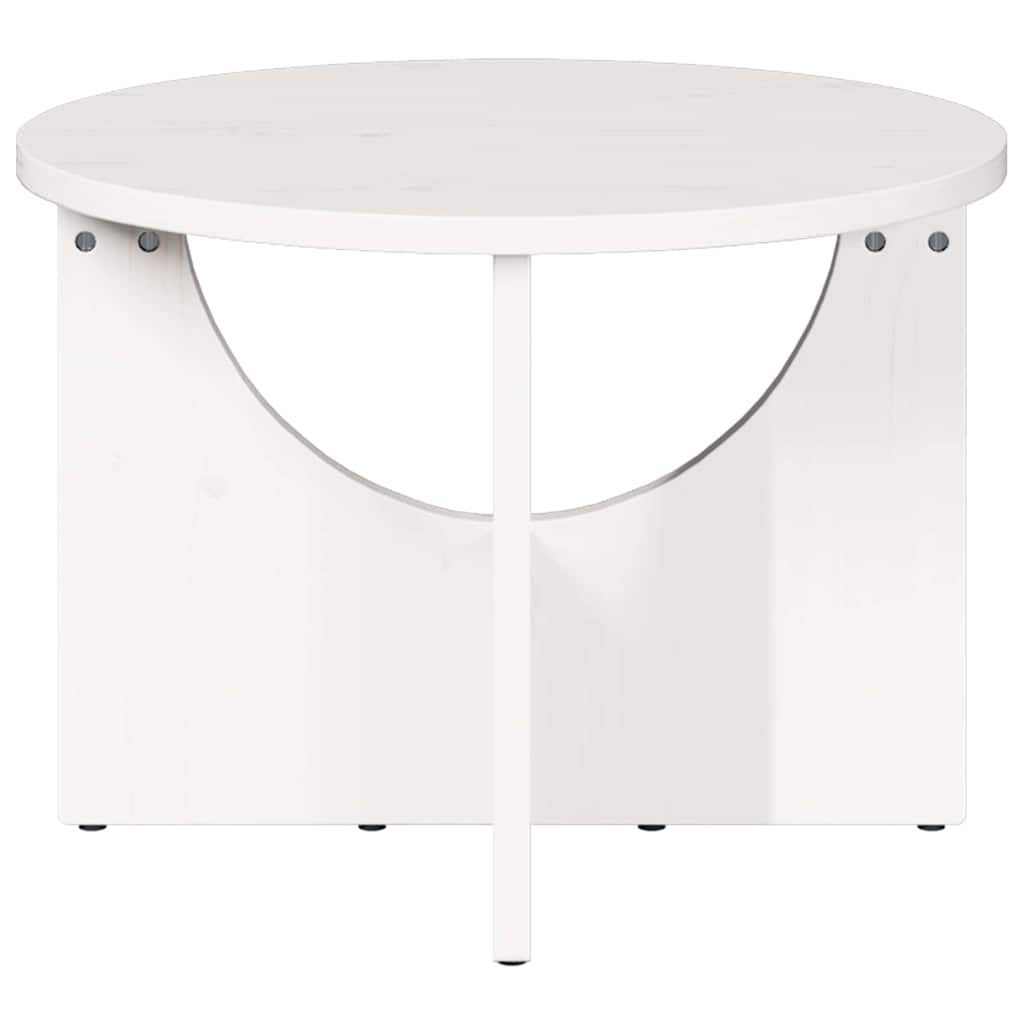 vidaXL Couchtisch Weiß 50 x 50 x 35 cm Massivholz Kiefer