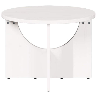 vidaXL Couchtisch Weiß 50 x 50 x 35 cm Massivholz Kiefer