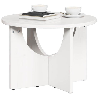 vidaXL Couchtisch Weiß 50 x 50 x 35 cm Massivholz Kiefer