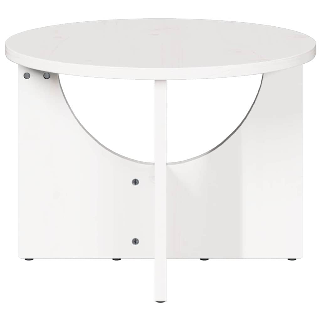 vidaXL Couchtisch Weiß 50 x 50 x 35 cm Massivholz Kiefer