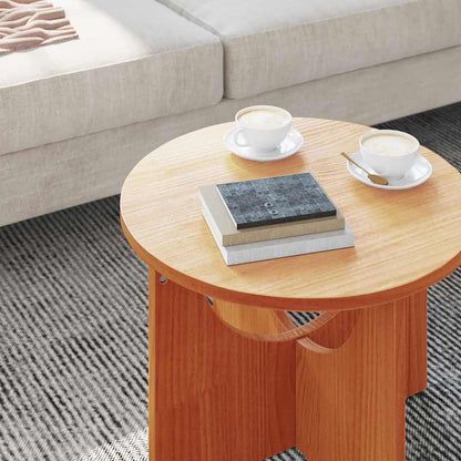 vidaXL Table basse marron ciré 50 x 50 x 35 cm Bois de pin massif