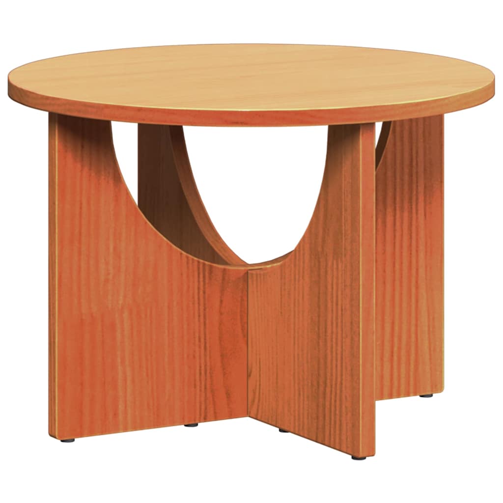 vidaXL Table basse marron ciré 50 x 50 x 35 cm Bois de pin massif