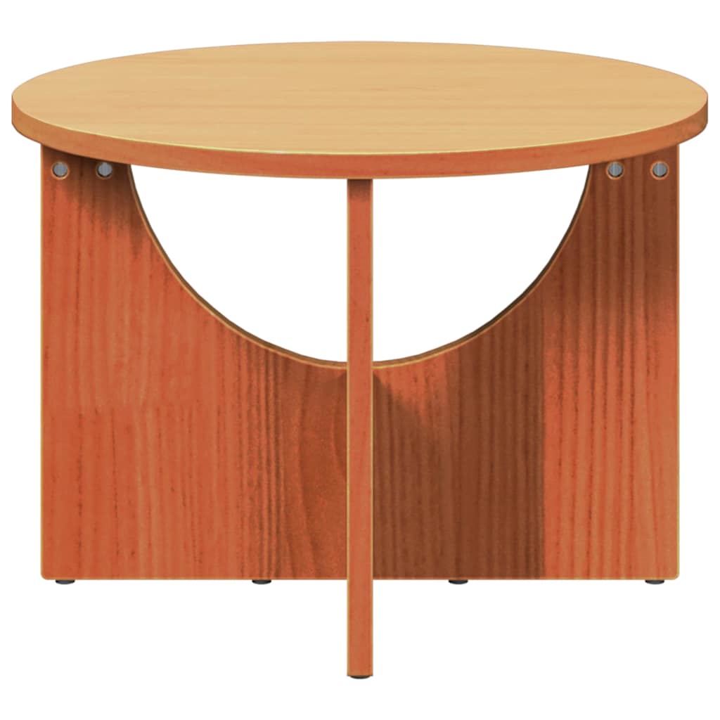 vidaXL Table basse marron ciré 50 x 50 x 35 cm Bois de pin massif