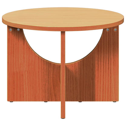 vidaXL Table basse marron ciré 50 x 50 x 35 cm Bois de pin massif