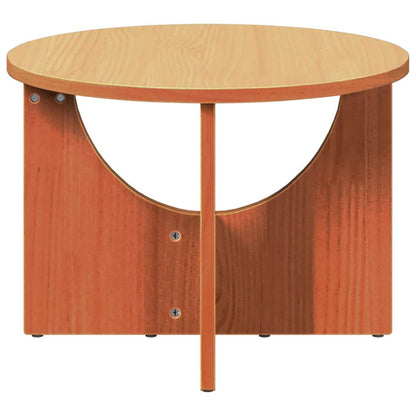 vidaXL Table basse marron ciré 50 x 50 x 35 cm Bois de pin massif