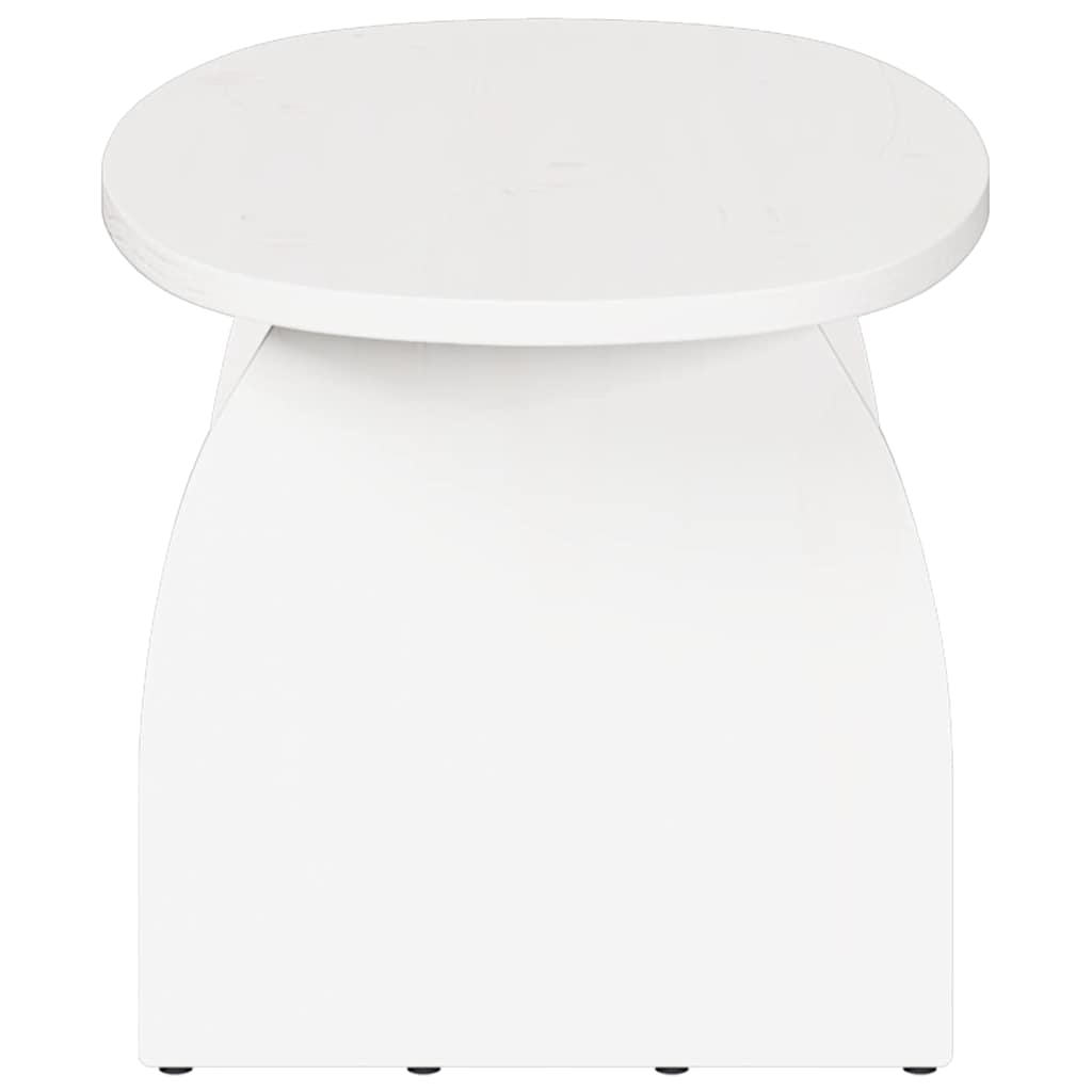 Couchtisch Weiß 80 x 40 x 35 cm Massives Kiefernholz