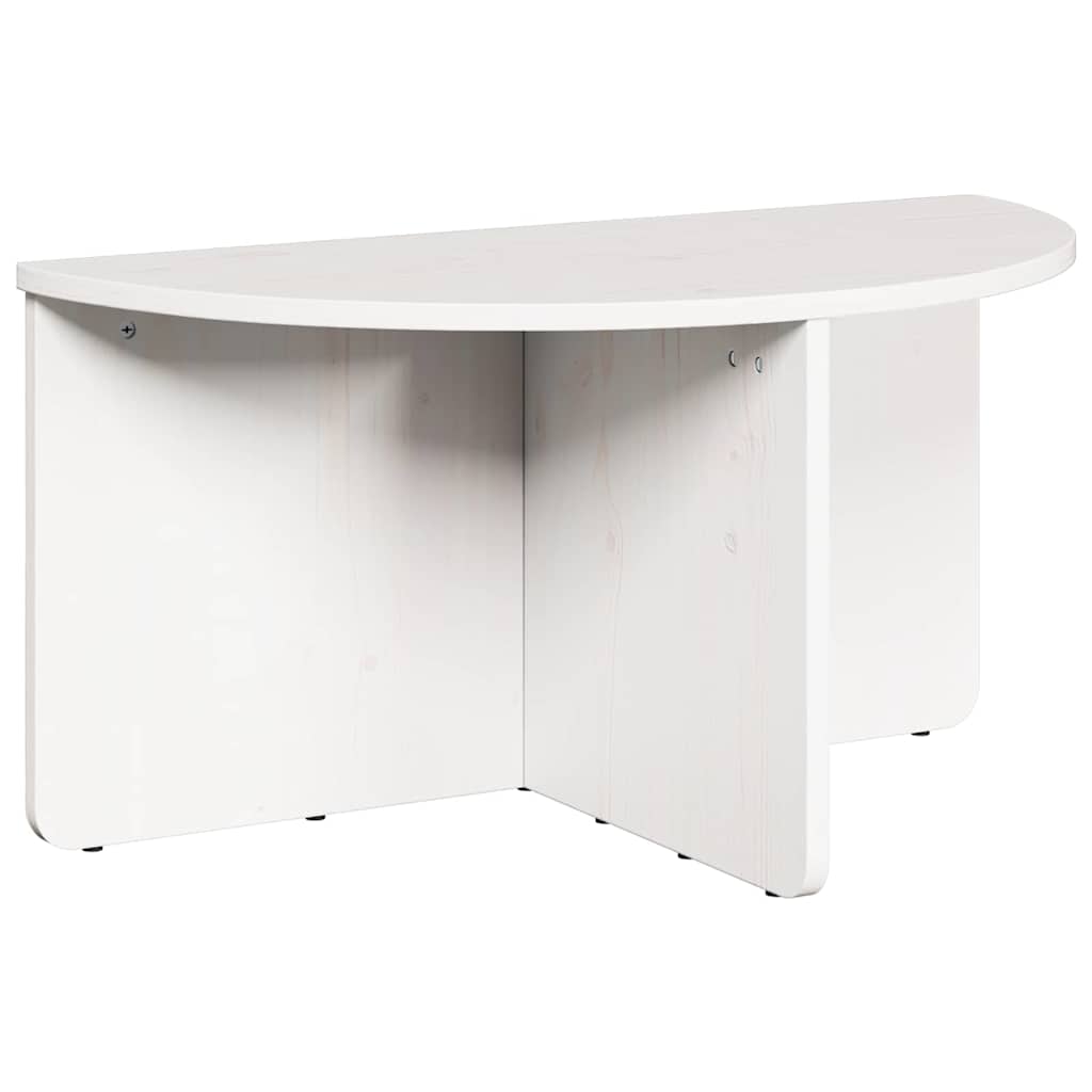 vidaXL Couchtisch 2 pcs Weiß Massivholz Kiefer