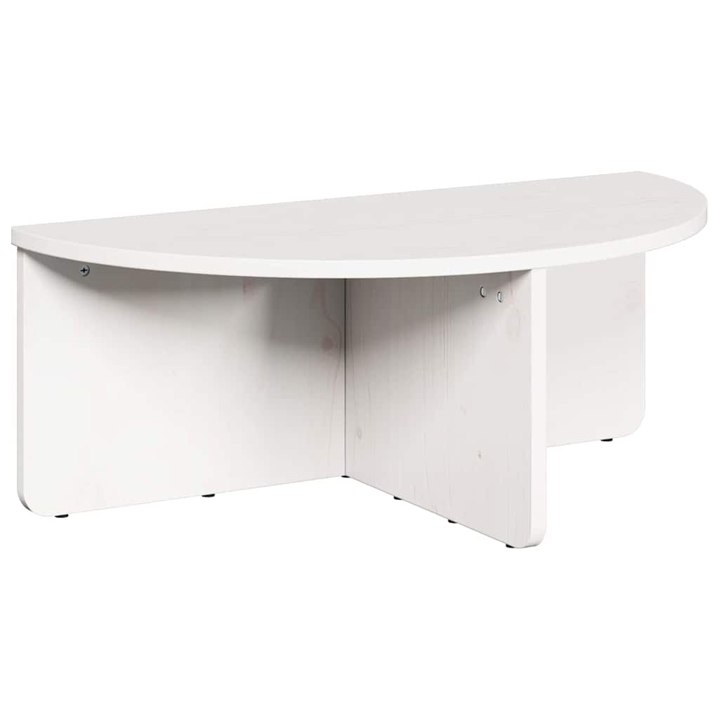vidaXL Couchtisch 2 pcs Weiß Massivholz Kiefer