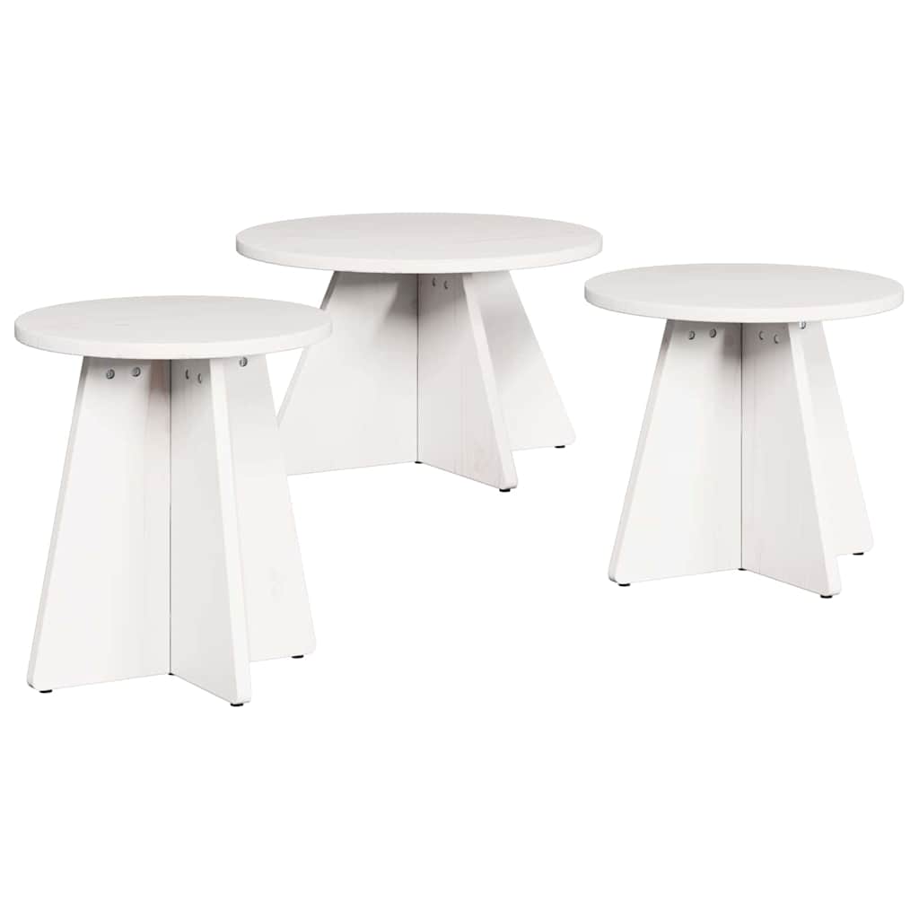 Couchtisch 3 pcs Weiß