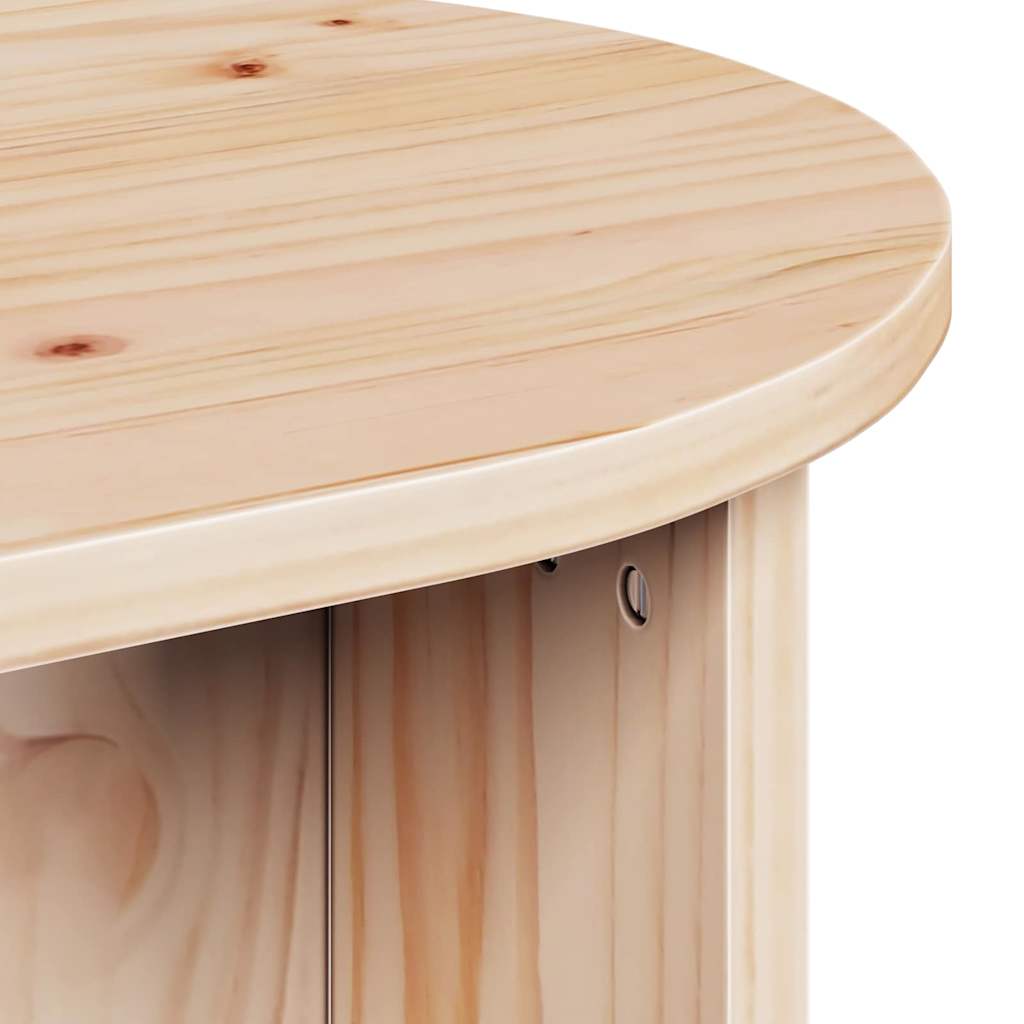 vidaXL Couchtisch Natur 80 x 39,5 x 35 cm Massivholz Kiefer