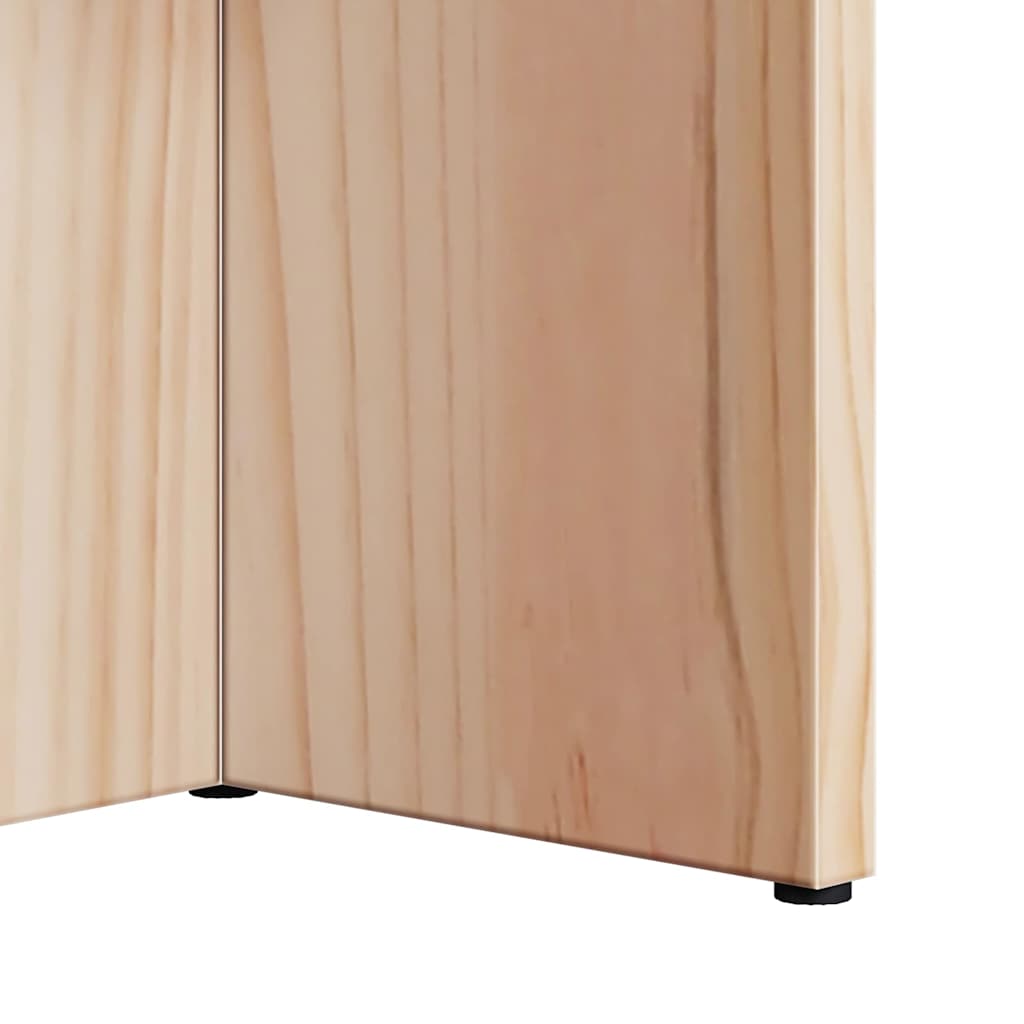 vidaXL Couchtisch Natur 80 x 39,5 x 35 cm Massivholz Kiefer