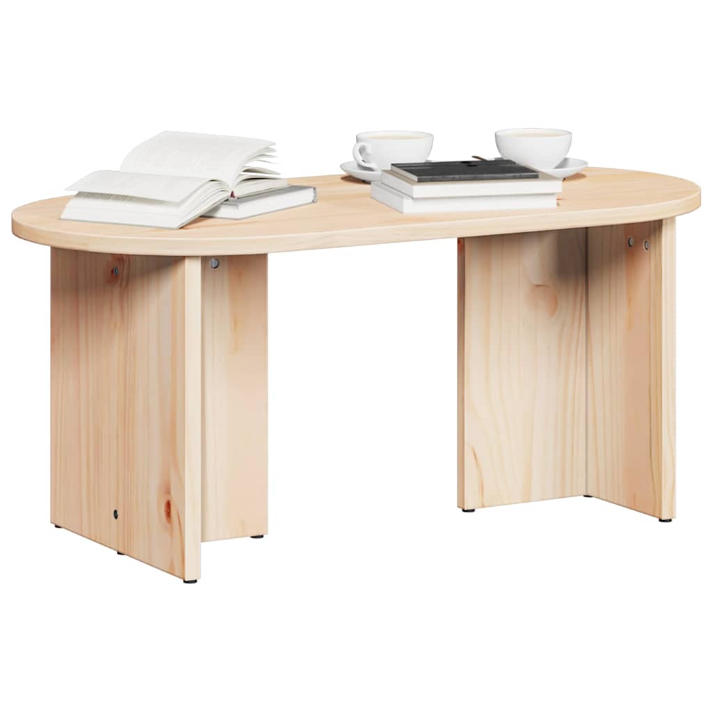 vidaXL Couchtisch Natur 80 x 39,5 x 35 cm Massivholz Kiefer