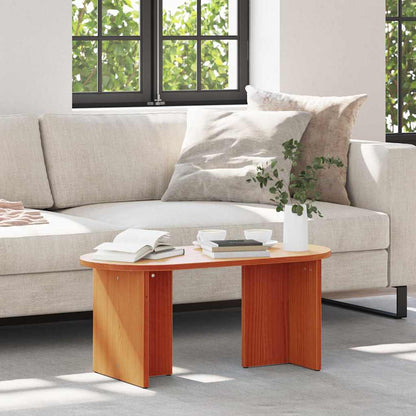 vidaXL Couchtisch Wachsbraun 80 x 39,5 x 35 cm Massivholz Kiefer