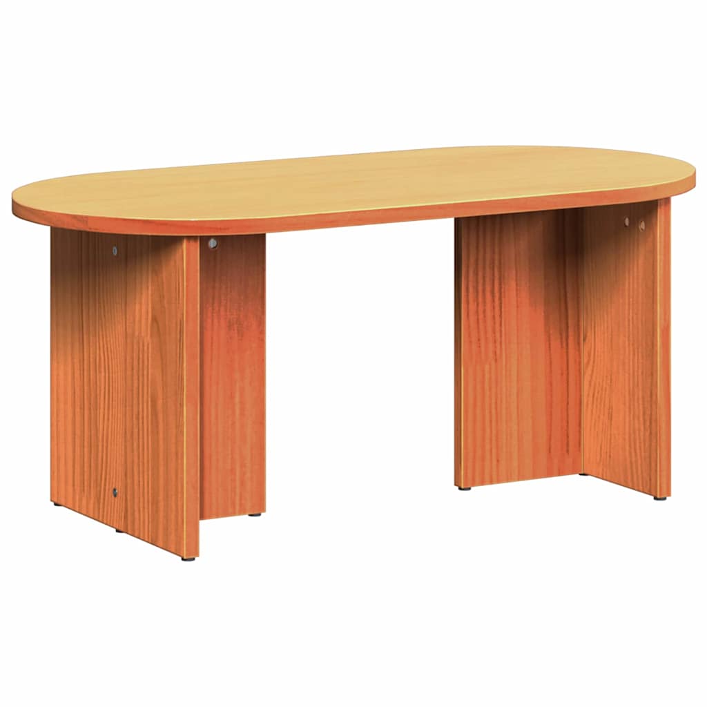vidaXL Couchtisch Wachsbraun 80 x 39,5 x 35 cm Massivholz Kiefer