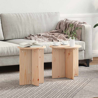 vidaXL Couchtisch 2 pcs Natur