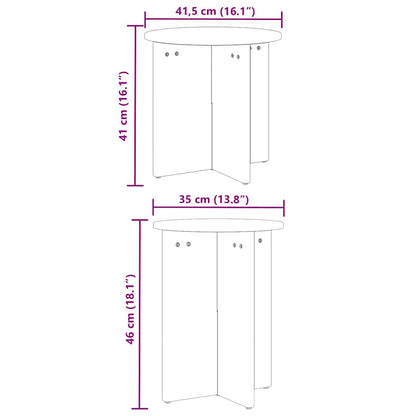 vidaXL Couchtisch 2 pcs Natur
