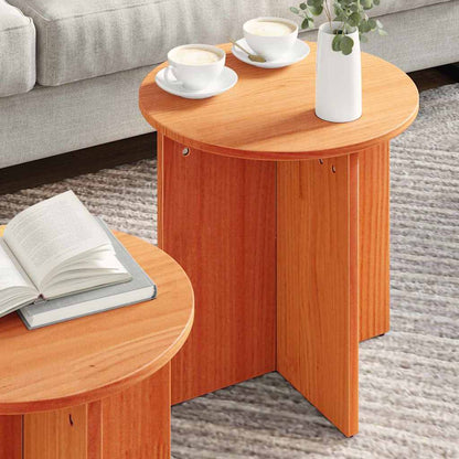 vidaXL Couchtisch 2 pcs Wachsbraun