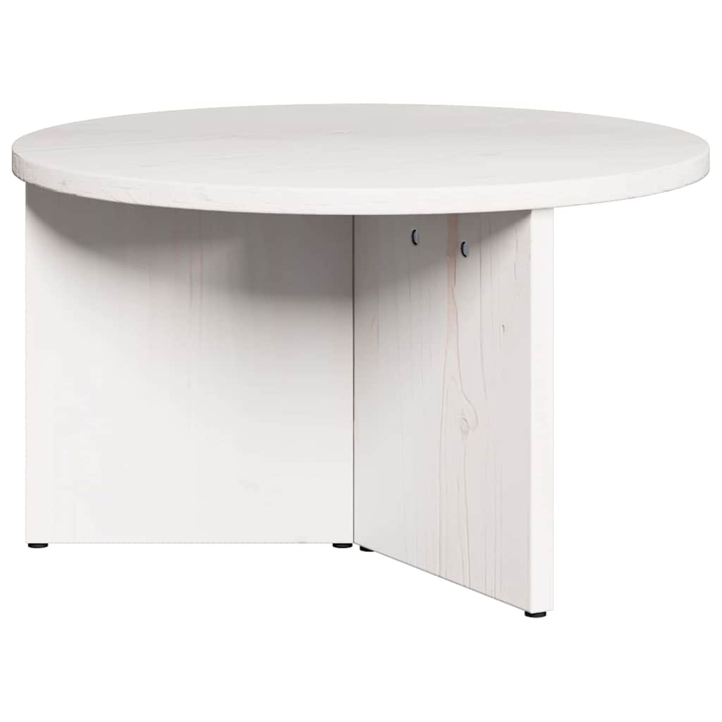 vidaXL Couchtisch 2 pcs Weiß Massivholz Kiefer