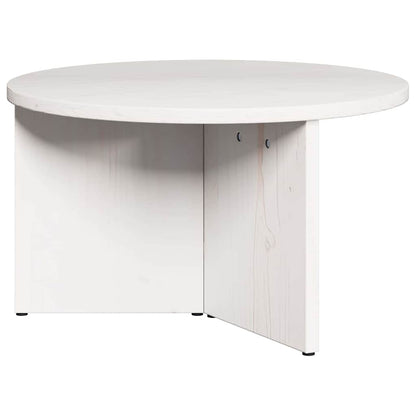 vidaXL Couchtisch 2 pcs Weiß Massivholz Kiefer