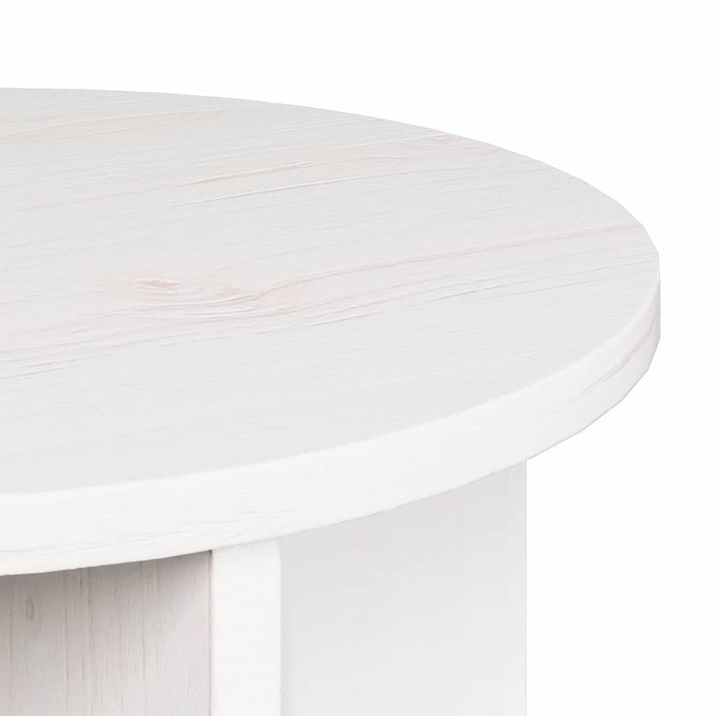 vidaXL Couchtisch 2 pcs Weiß Massivholz Kiefer