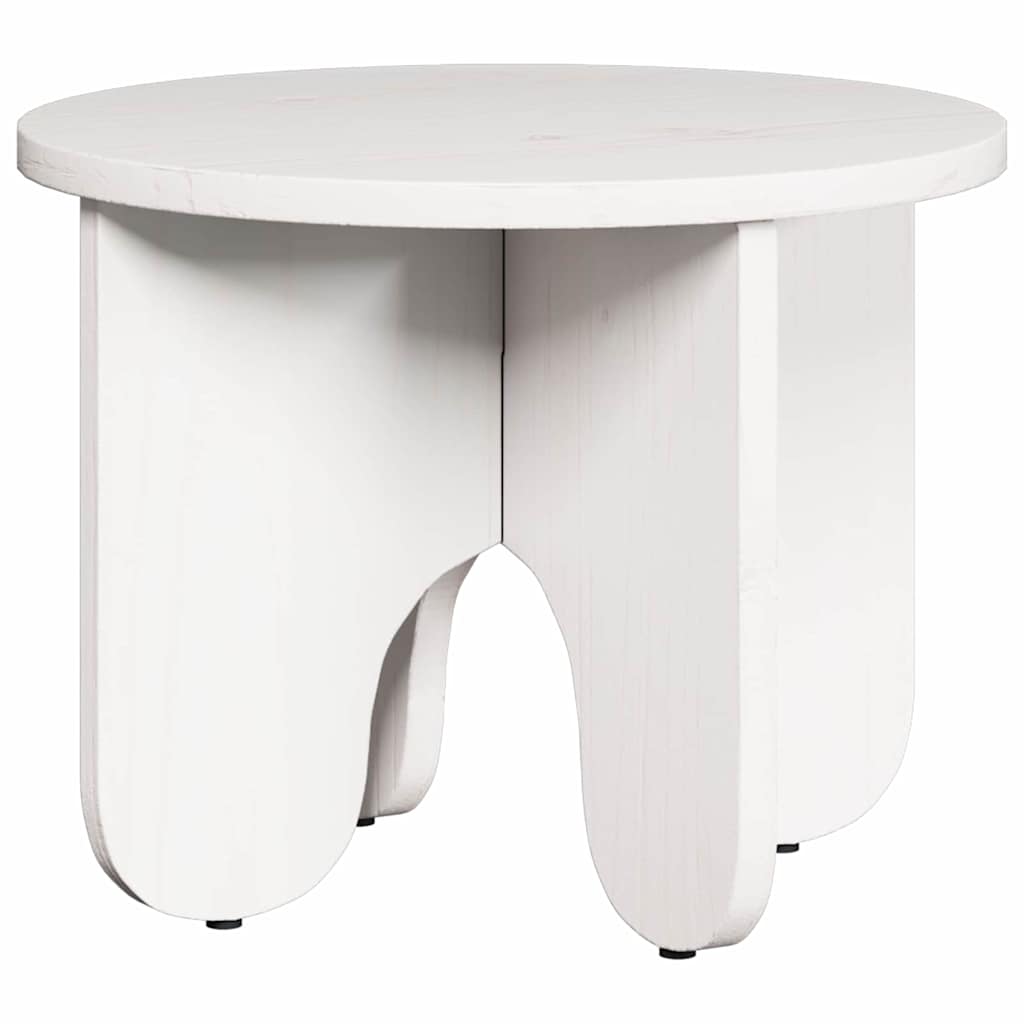 vidaXL Couchtisch 2 pcs Weiß Massivholz Kiefer