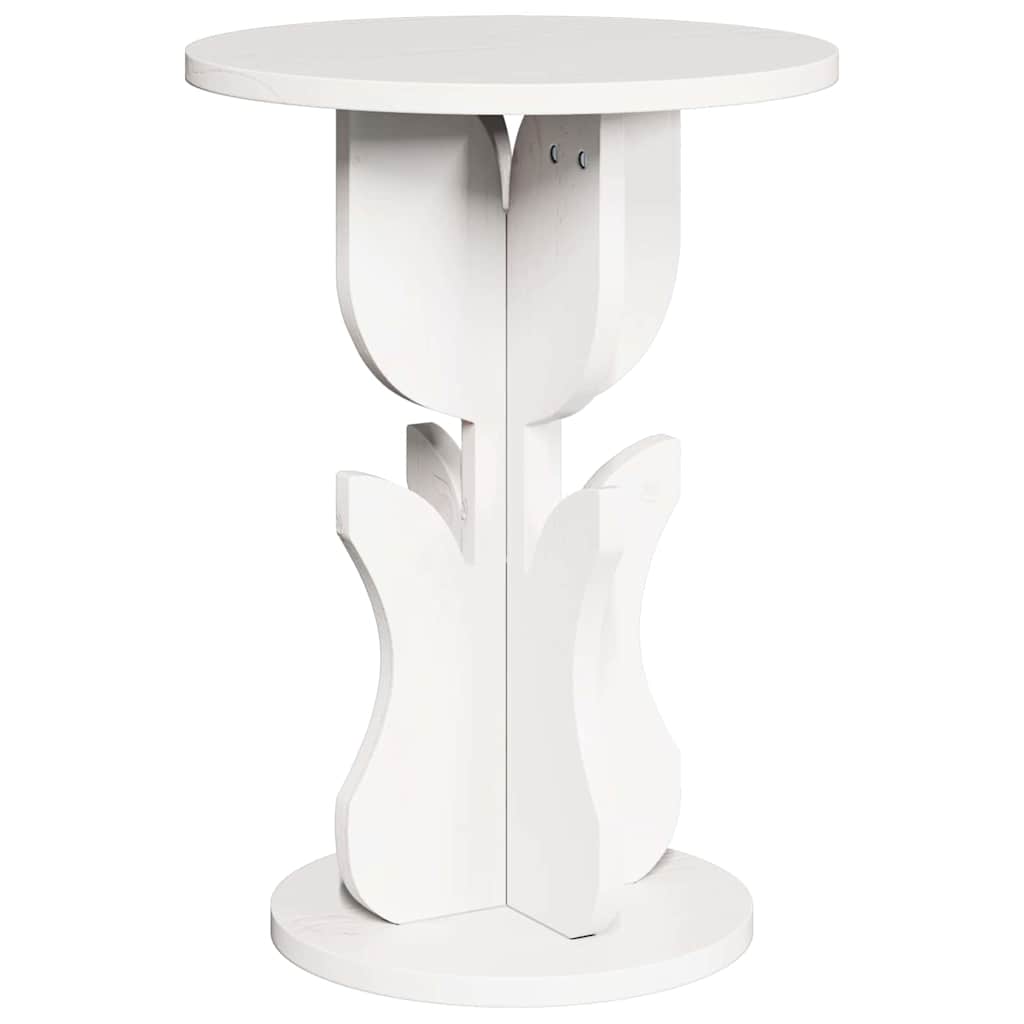 vidaXL Couchtisch Weiß 39,5 x 39,5 x 53,5 cm Massivholz Kiefer