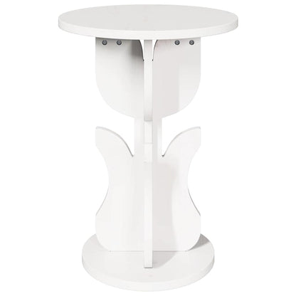 vidaXL Couchtisch Weiß 39,5 x 39,5 x 53,5 cm Massivholz Kiefer