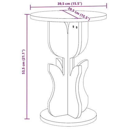 vidaXL Couchtisch Wachsbraun 39,5 x 39,5 x 53,5 cm Massivholz Kiefer