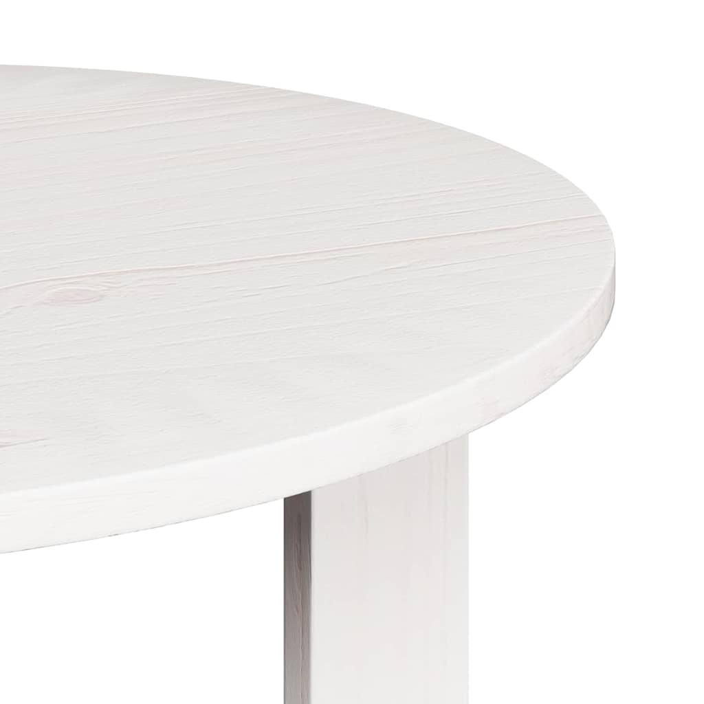 vidaXL Couchtisch 2 pcs Weiß Massivholz Kiefer