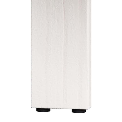 vidaXL Couchtisch 2 pcs Weiß Massivholz Kiefer