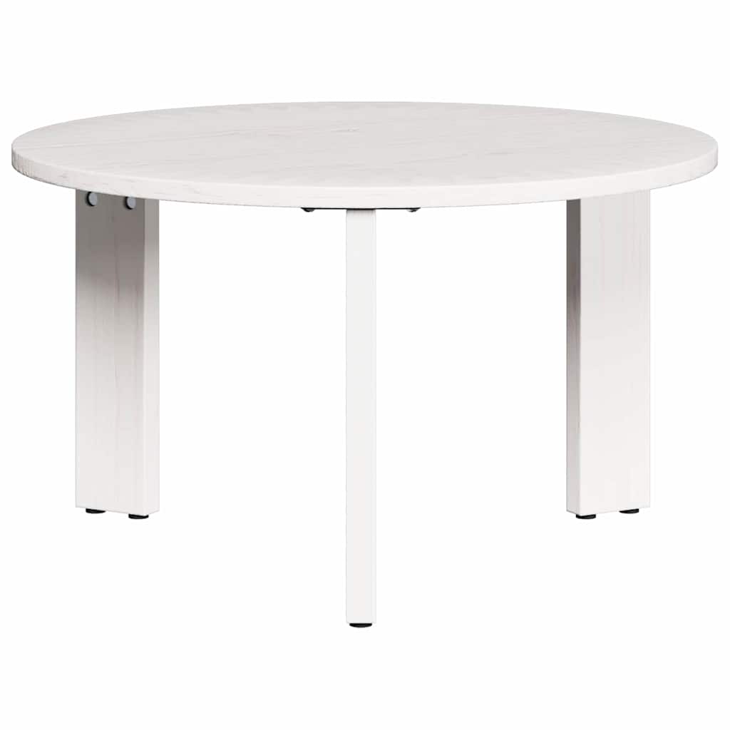 vidaXL Couchtisch 2 pcs Weiß Massivholz Kiefer