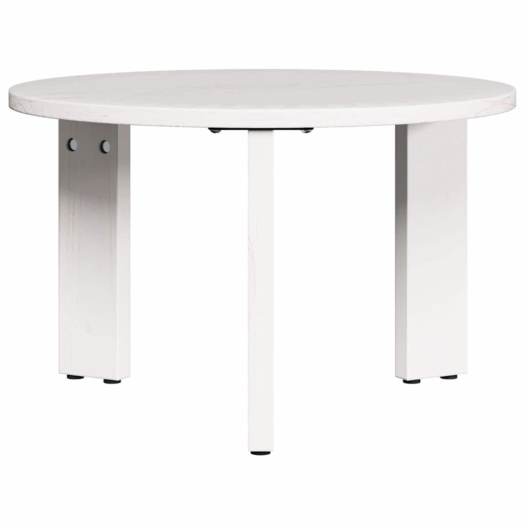 vidaXL Couchtisch 2 pcs Weiß Massivholz Kiefer