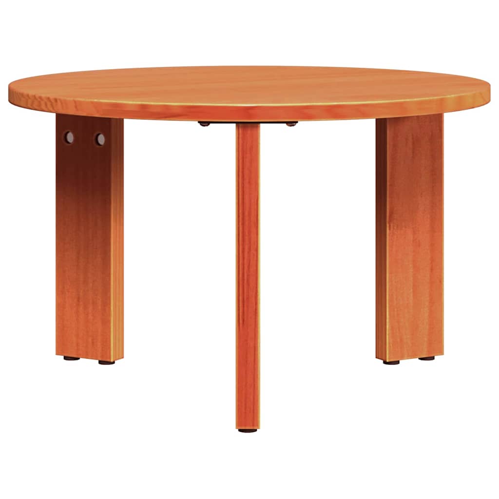 vidaXL Couchtisch 2 pcs Wachsbraun Massivholz Kiefer