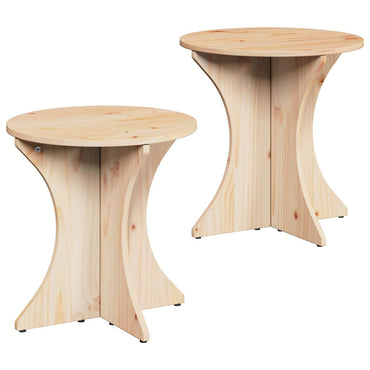 vidaXL Couchtisch 2 pcs Natur Massivholz Kiefer