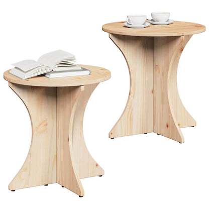 vidaXL Couchtisch 2 pcs Natur Massivholz Kiefer