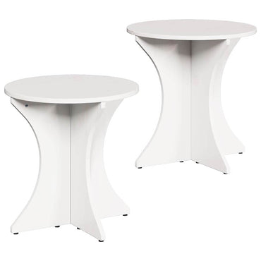 vidaXL Couchtisch 2 pcs Weiß Massivholz Kiefer