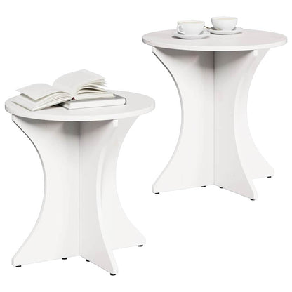 vidaXL Couchtisch 2 pcs Weiß Massivholz Kiefer