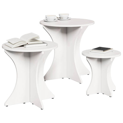 Couchtisch 3 pcs Weiß