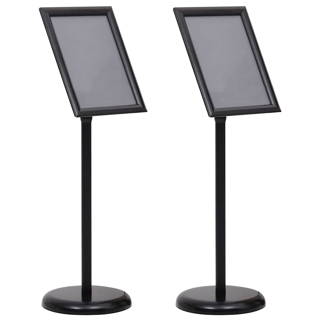 Plakatständer 2 pcs Schwarz 32,7 x 24 x 108 cm Aluminium