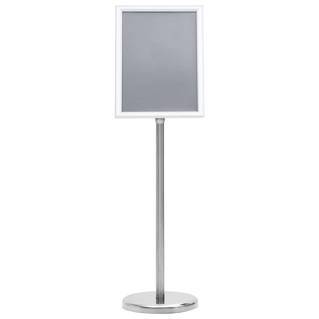 Plakatständer 2 pcs Silber 32,7 x 24 x 108 cm Aluminium
